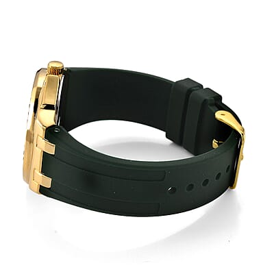 Genoa Chrome Diopside PC32 with Date Japanese Movement Watch with ION Plated YG Stainless Steel