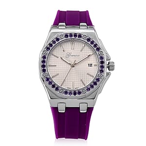 Genoa Amethyst PC32 with Date Japanese Movement Watch with Stainless Steel