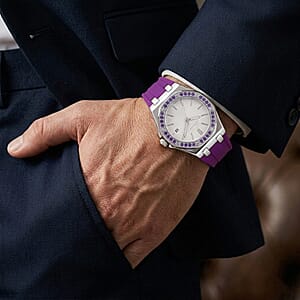 Genoa Amethyst PC32 with Date Japanese Movement Watch with Stainless Steel