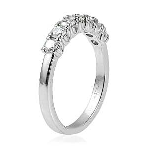 EverTrue Moissanite 0.70 ctw Starlit Line Ring in Stainless Steel (Size 10.0)