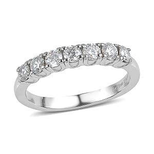 EverTrue Moissanite 0.70 ctw Starlit Line Ring in Stainless Steel (Size 7.0)