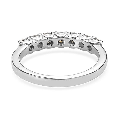 EverTrue Moissanite 0.70 ctw Starlit Line Ring in Stainless Steel (Size 7.0)