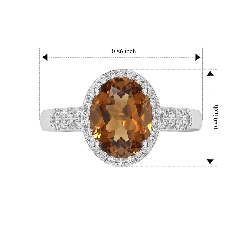 EverTrue Autumn Alexite and White Zircon 2.20 ctw Ring in Platinum Bond (Size 10.0)