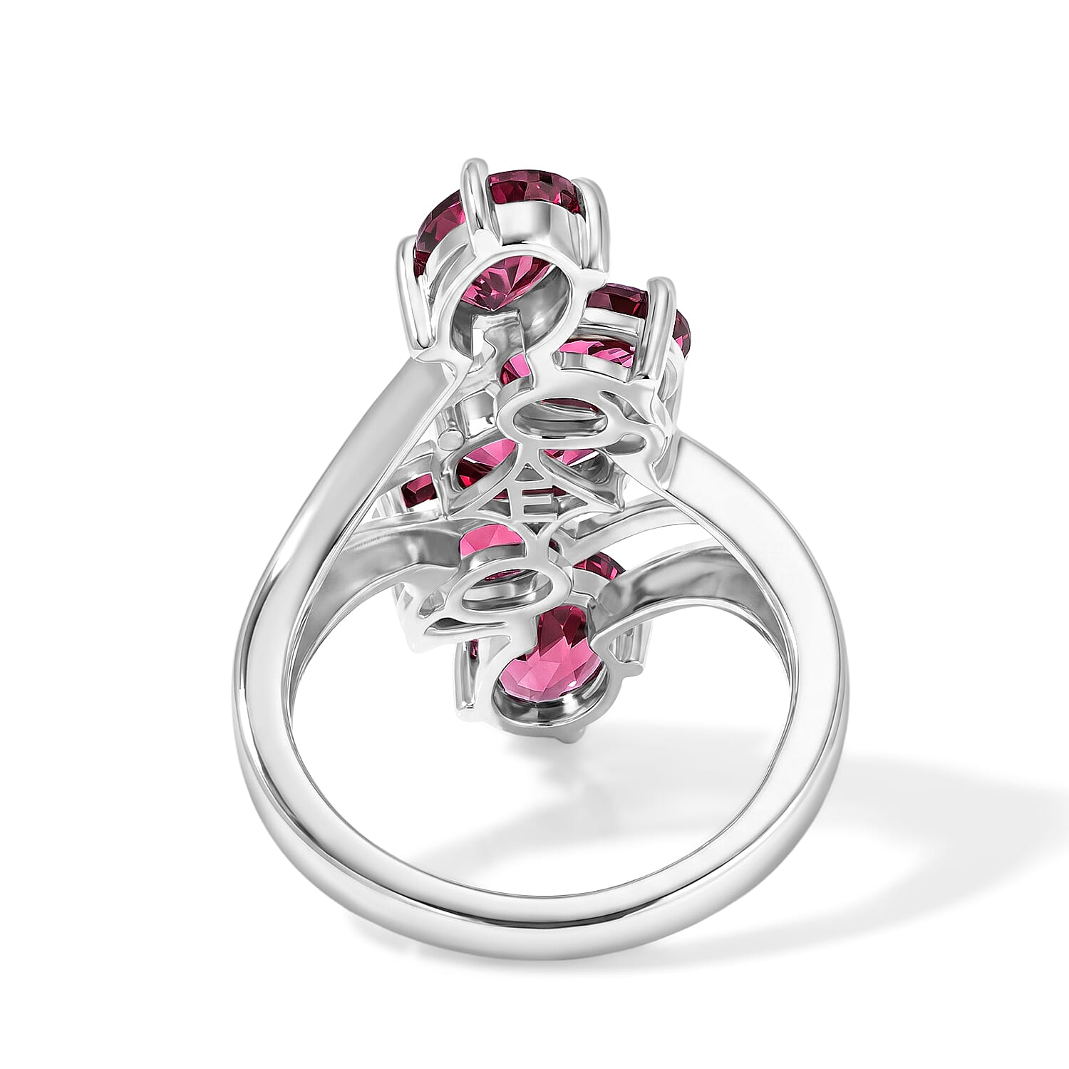 EverTrue Tanzanian Wine Garnet 6.75 ctw Ring in Platinum Bond (Size 6.0)