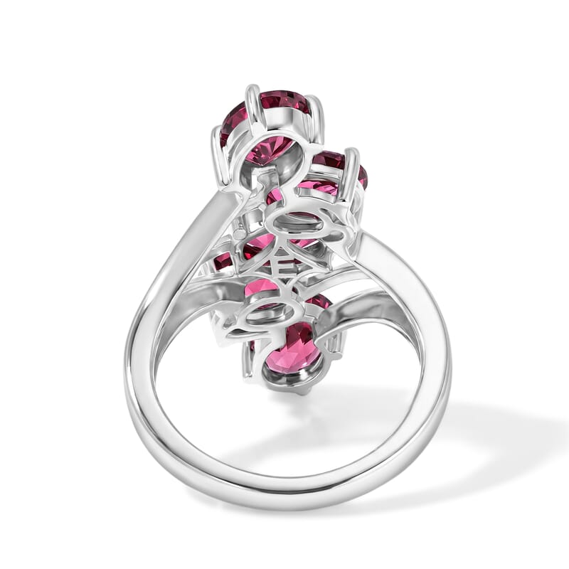 EverTrue Tanzanian Wine Garnet 6.75 ctw Ring in Platinum Bond (Size 6.0)