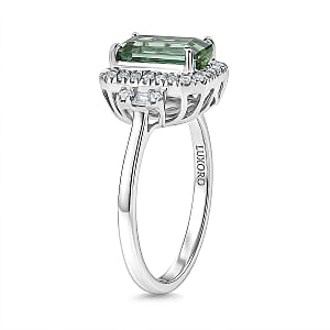 Certified & Appraised Luxoro AAA Arquiana Mint Tourmaline and Diamond I2 2.38 ctw Ring in 10K White Gold (Size 7.0)