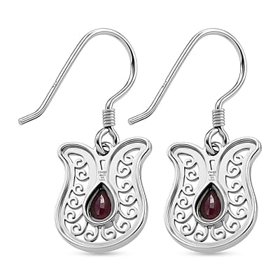 D'Joy Passport to Turkey Artisan Crafted Premium Niassa Ruby (FF) 1.00 ctw Earrings in Sterling Silver