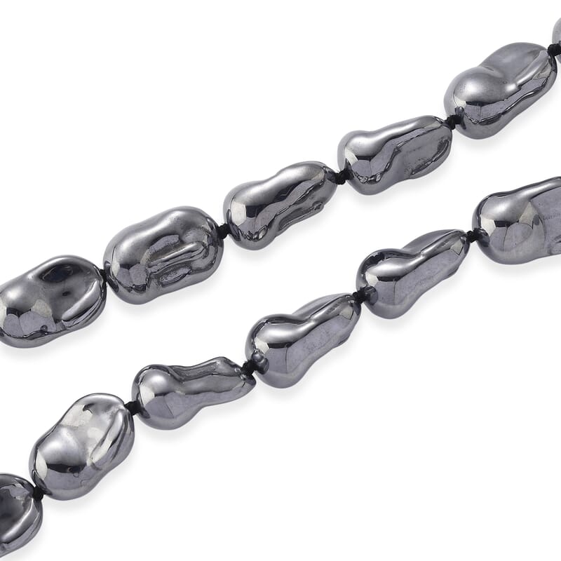 Terahertz 320.00 ctw Beaded Necklace in Stainless Steel 18 Inches