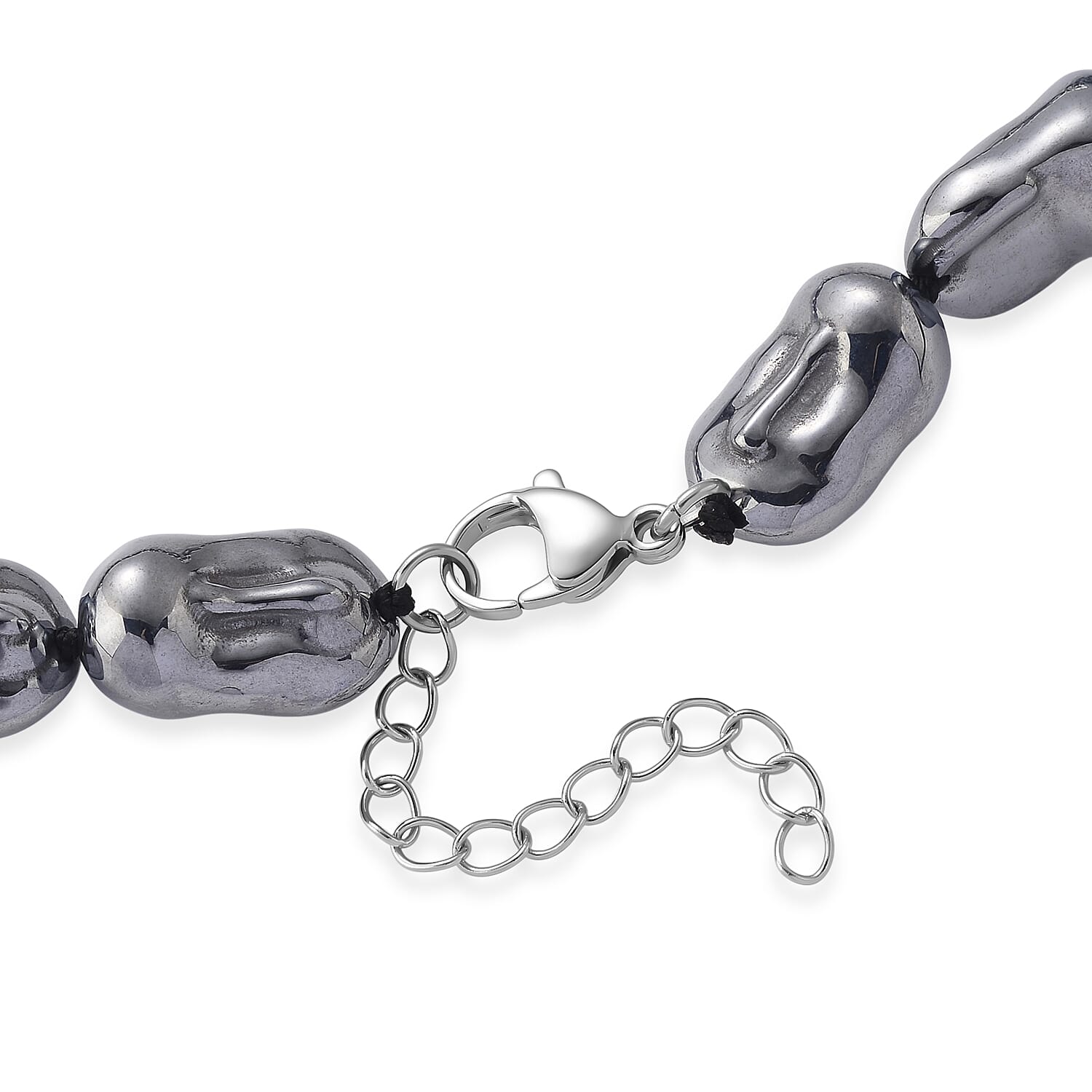 Terahertz 320.00 ctw Beaded Necklace in Stainless Steel 18 Inches