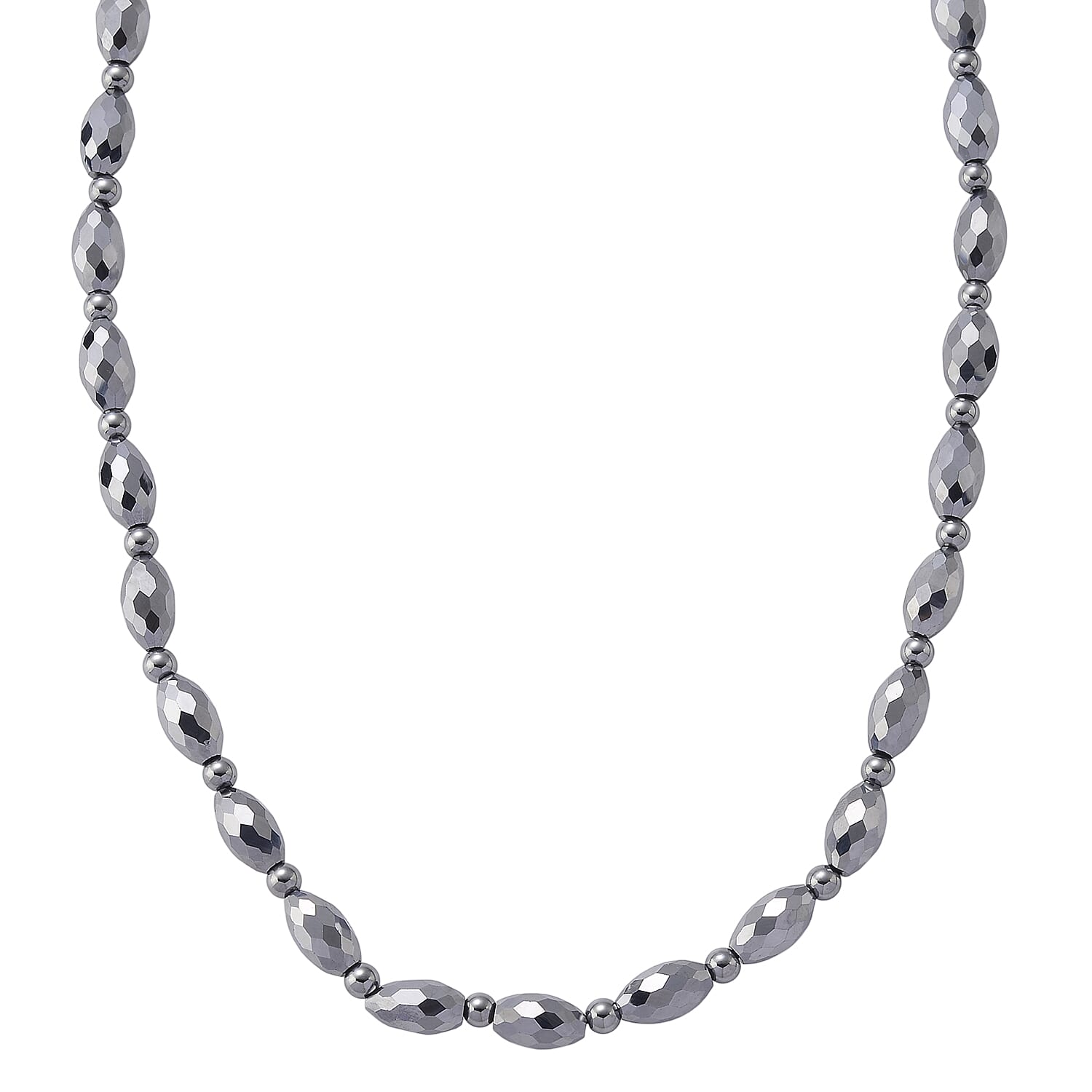 Terahertz 140.00 ctw Beaded Necklace in Stainless Steel 18-20 Inches