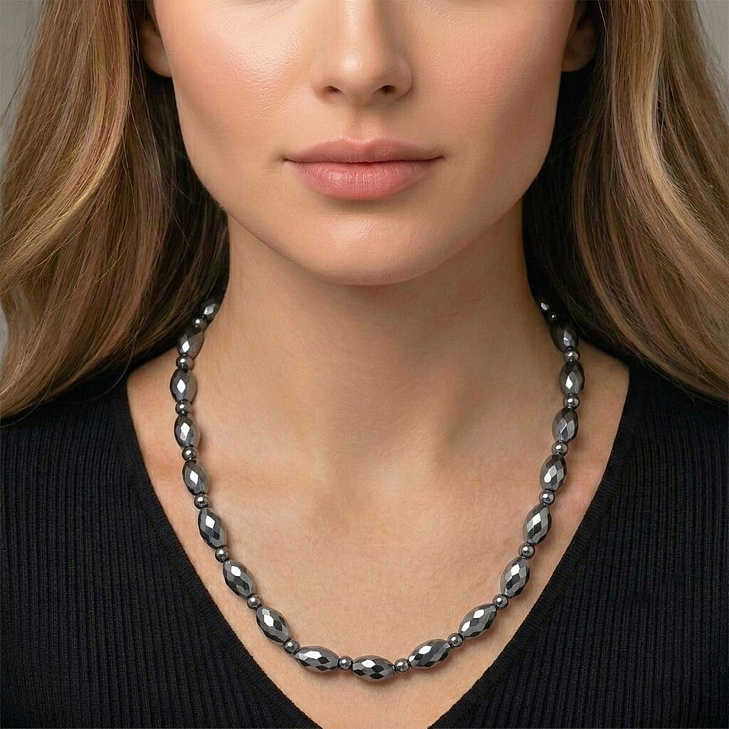 Terahertz 140.00 ctw Beaded Necklace in Stainless Steel 18-20 Inches