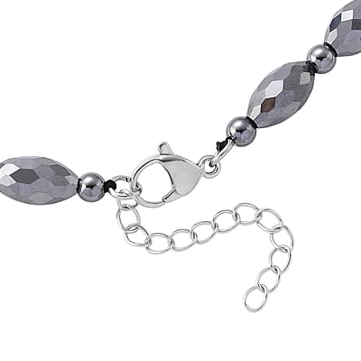 Terahertz 140.00 ctw Beaded Necklace in Stainless Steel 18-20 Inches