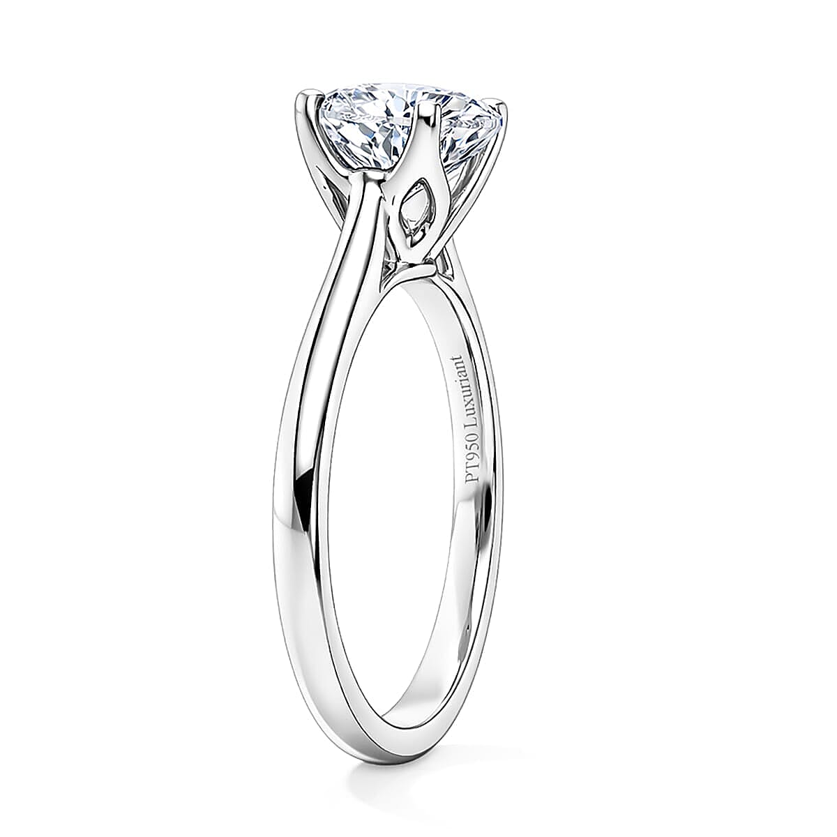 IGI Certified Luxuriant Lab Grown Diamond E-F VS 2.00 ctw Solitaire Ring in 950 Platinum (Size 7.5) 4.70 Grams