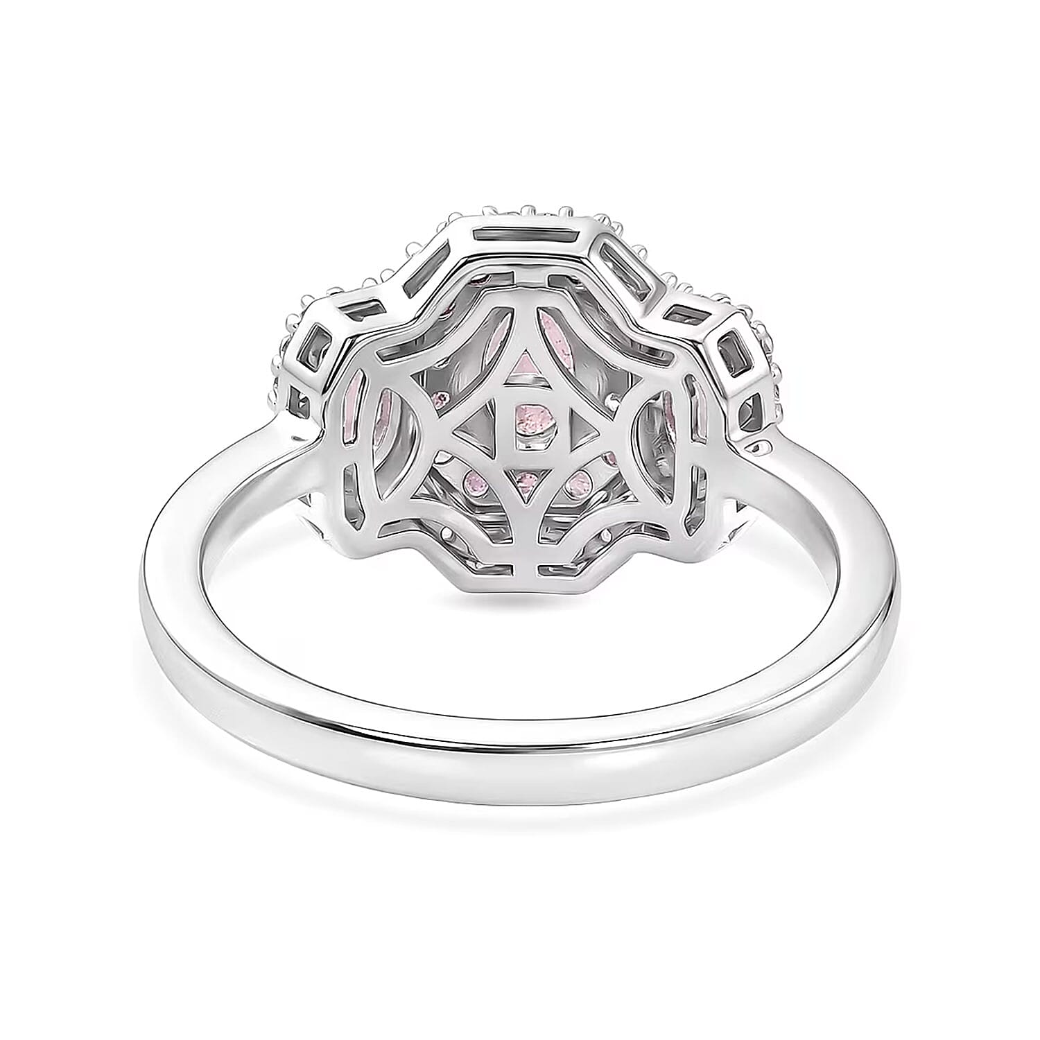 D'Joy Narsipatnam Purple Spinel and Multi Gemstone 1.65 ctw Velvet Trinity Ring in Rhodium Over Sterling Silver (Size 10.0)