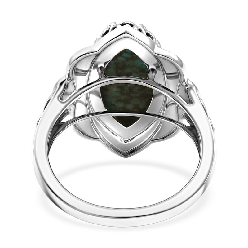D'Joy Artisan Crafted Premium Blue Moon Turquoise 3.75 ctw Ring in Sterling Silver (Size 10.0)