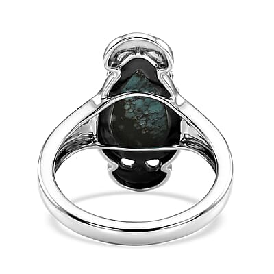 D'Joy Artisan Crafted Premium Blue Moon Turquoise 3.50 ctw Ring in Sterling Silver (Size 10.0)