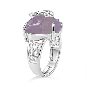 African Amethyst 12.00 ctw Ring (Adjustable) in Silvertone