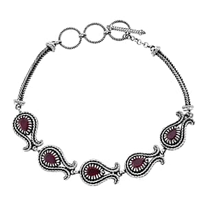 D'Joy Passport to Turkey Artisan Crafted Premium Niassa Ruby (FF) 5.30 ctw Bracelet in Sterling Silver (7.25-8.0In)