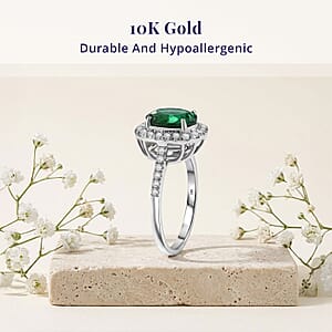 Certified & Appraised Luxoro AAA Arquiana Mint Tourmaline and Diamond I2 3.00 ctw Ring in 10K White Gold (Size 7.0)