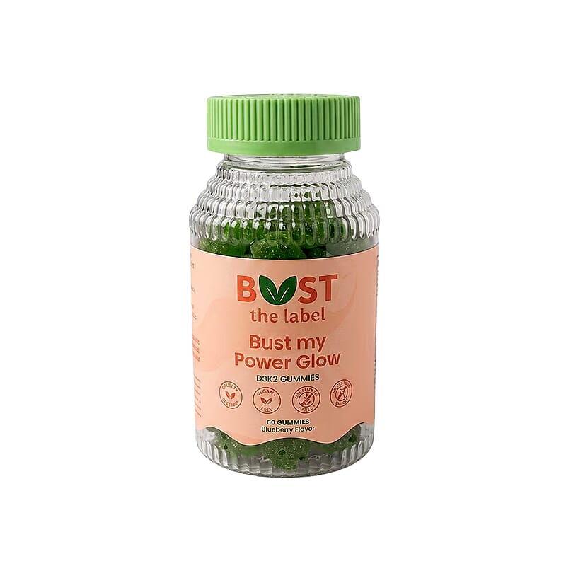 Bust My Power Glow D3K2 Dietary Supplement (60 Gummies) Made in US