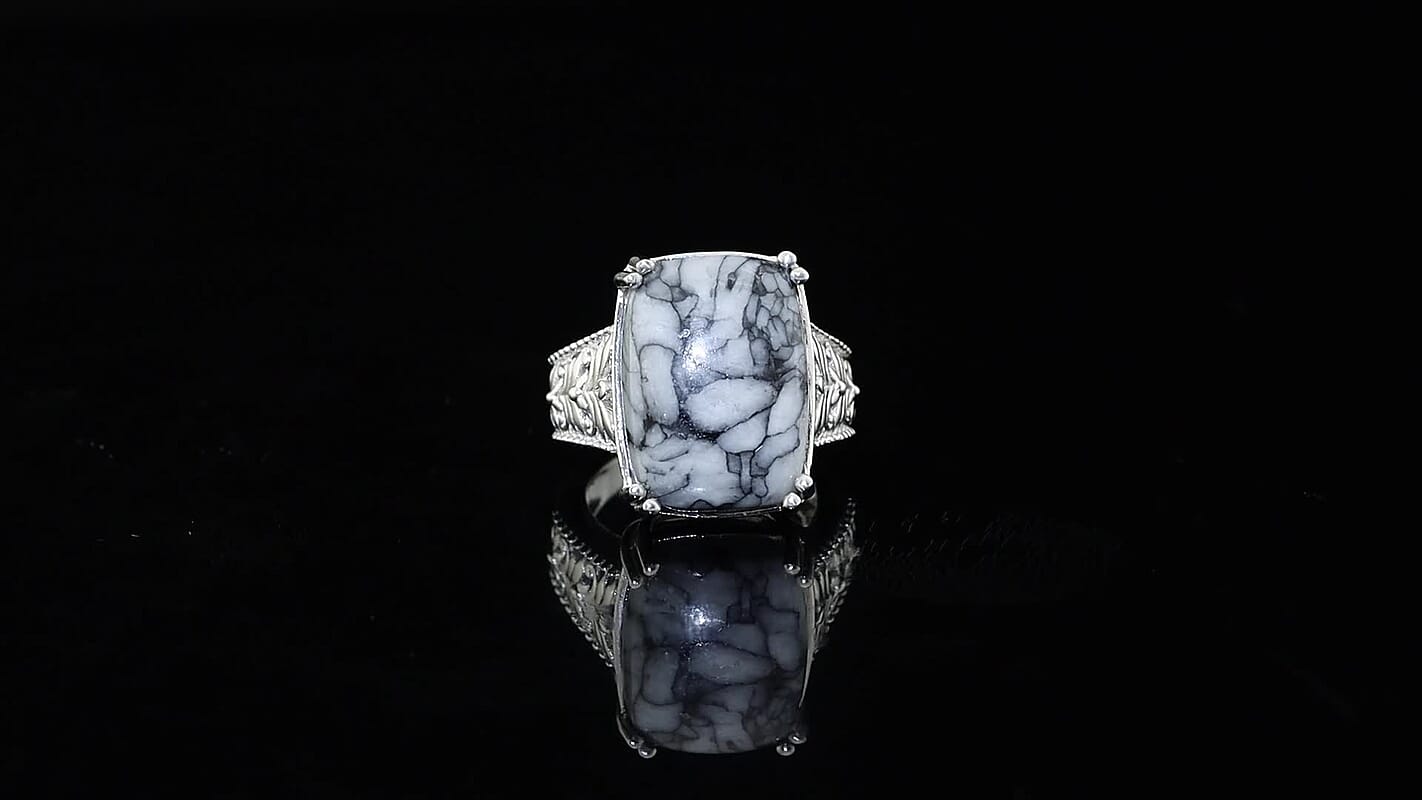EverTrue Austrian Pinolith Solitaire Ring in Platinum Over Copper (Size 10.0) 15.20 ctw
