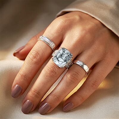 EverTrue Austrian Pinolith 15.20 ctw Solitaire Ring in Platinum Over Copper (Size 6.0)