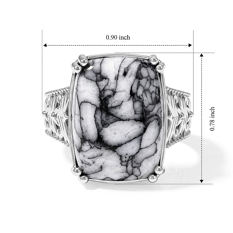 EverTrue Austrian Pinolith 15.20 ctw Solitaire Ring in Platinum Over Copper (Size 6.0)