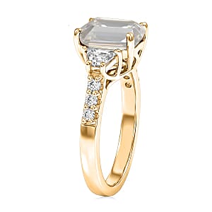 D'Joy Moissanite 2.85 ctw Ring in 18K Vermeil Yellow Gold Over Sterling Silver (Size 11.0)