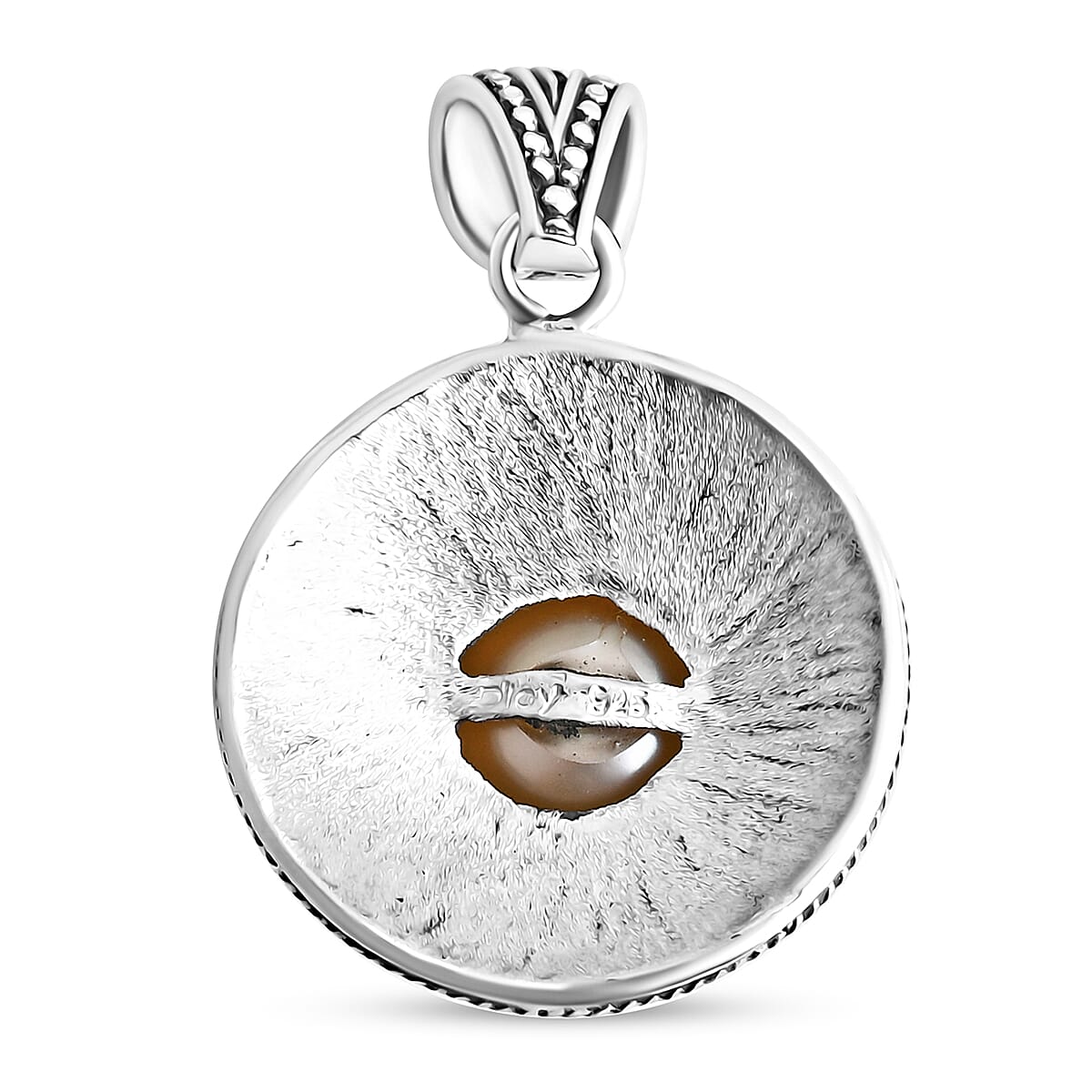 D'Joy Bali Legacy South Sea Golden Pearl Nature Pendant without Chain in Sterling Silver