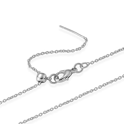 Green Aventurine 15.00 ctw Pendant Necklace in Silvertone 17 Inches