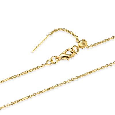 White Crystal Quartz 15.00 ctw Pendant Necklace in Goldtone 17 Inches