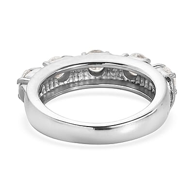 EverTrue Moissanite 1.15 ctw Infinity Wave Ring in Stainless Steel (Size 5.0)