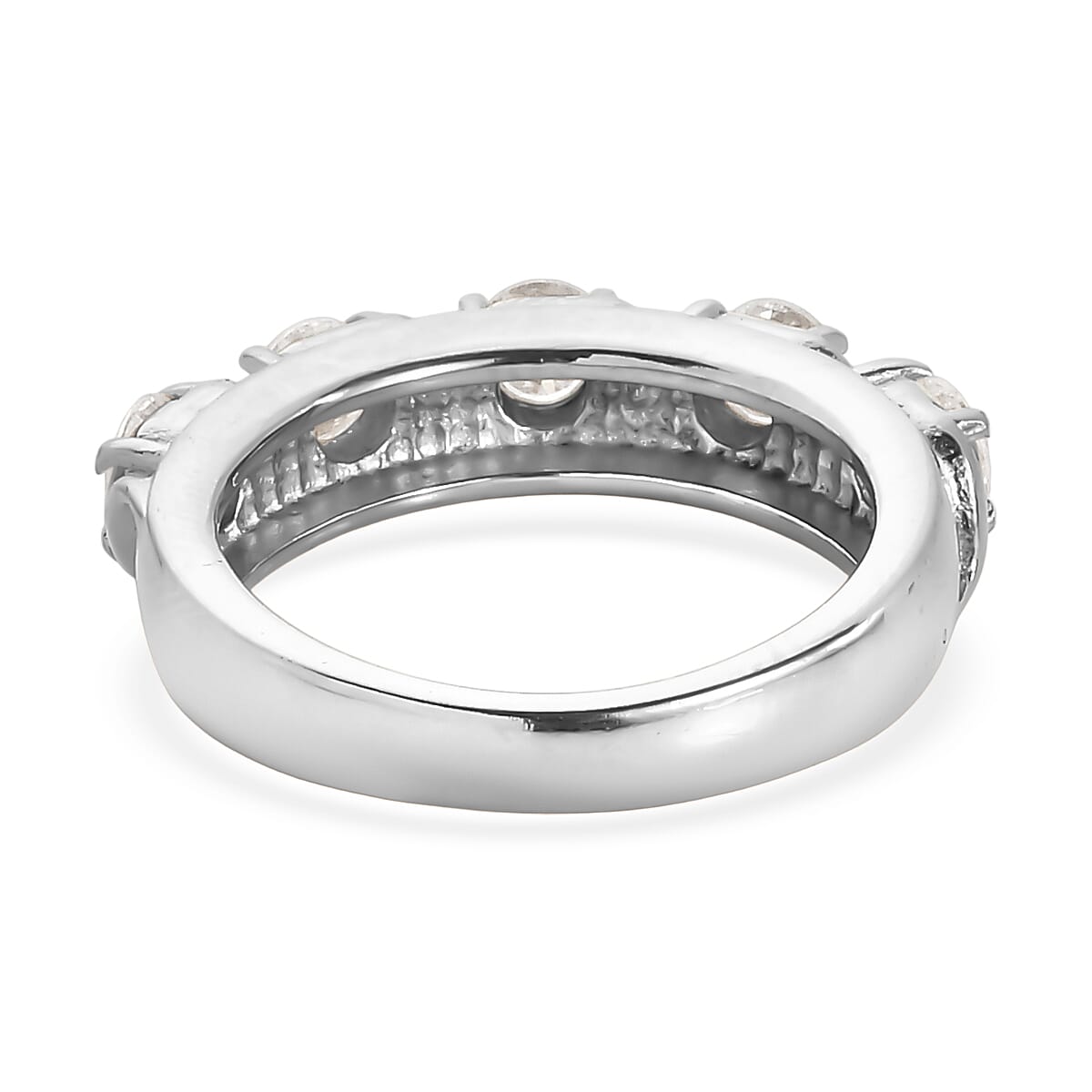 EverTrue Moissanite 1.15 ctw Infinity Wave Ring in Stainless Steel (Size 6.0) image number 4