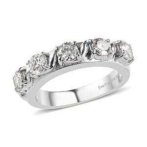 EverTrue Moissanite 1.15 ctw Infinity Wave Ring in Stainless Steel (Size 7.0)