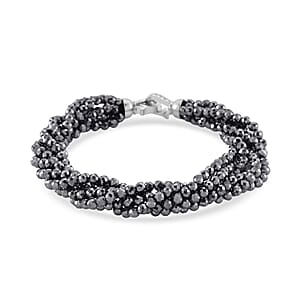 Terahertz and Simulated Diamond 60.00 ctw Bracelet in Silvertone (7.50 In)