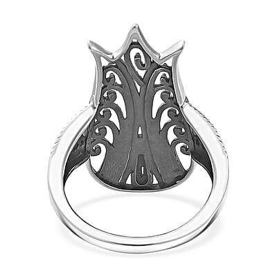 D'Joy Passport to Israel Artisan Crafted Fancy Ring in Sterling Silver (Size 5.0) 3.95 Grams