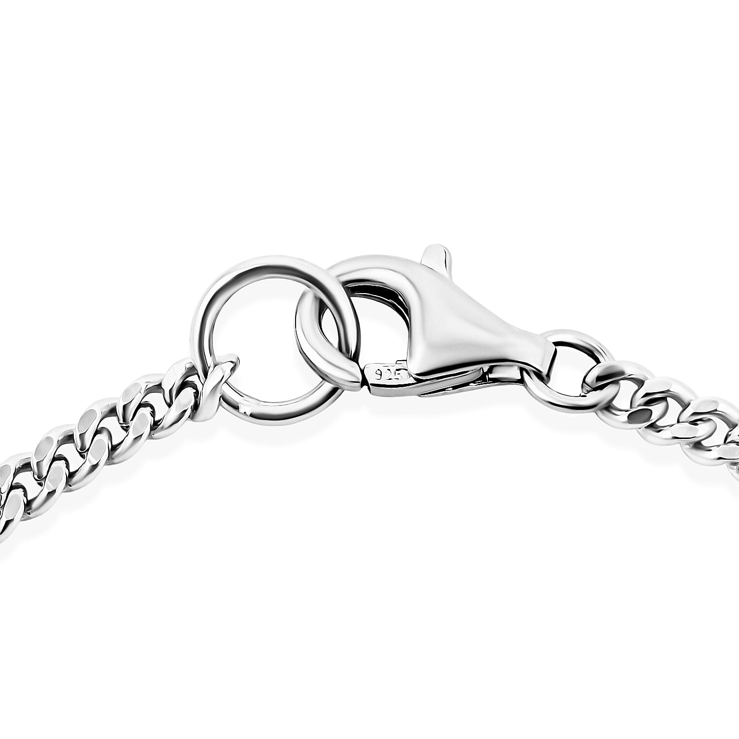 Green Quartz and White Corundum 3.10 ctw Bracelet in Rhodium Over Sterling Silver (7.00 In)