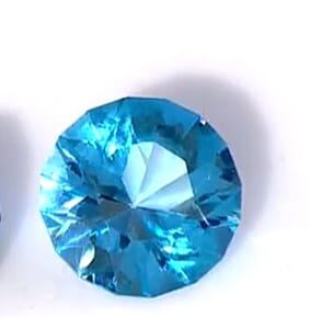 Swiss Blue Topaz Round 9 Fancy Cut 4A 3.00 ctw