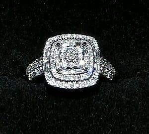 NY Closeout 10K White Gold Diamond (SI-G) Ring (Size 7.0) 1.00 ctw