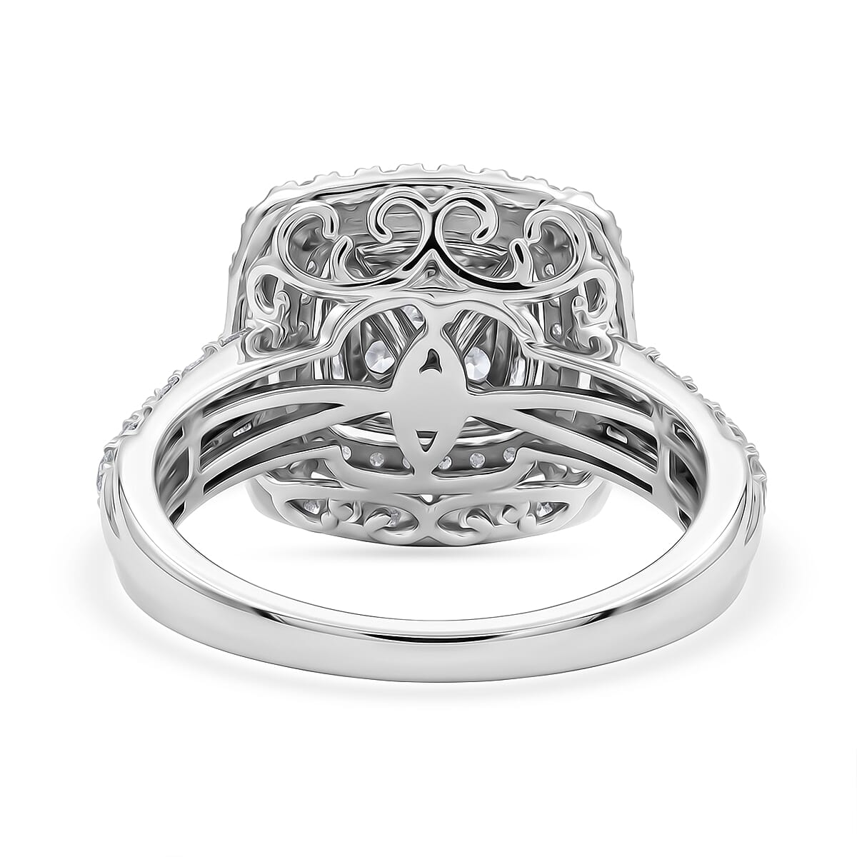 NY Closeout 10K White Gold Diamond (SI-G) Ring (Size 7.0) 1.00 ctw image number 4