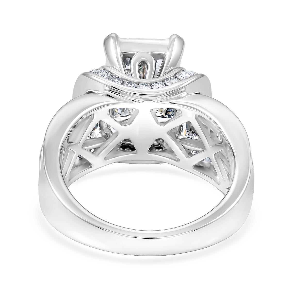 Diamond I3 3.00 ctw Ring in 14K White Gold (Size  6.0)  8.65 Grams
