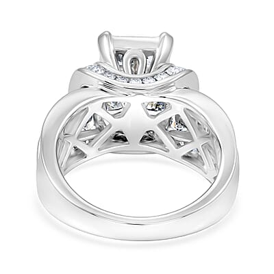 Diamond I3 3.00 ctw Ring in 14K White Gold (Size  6.0)  8.65 Grams
