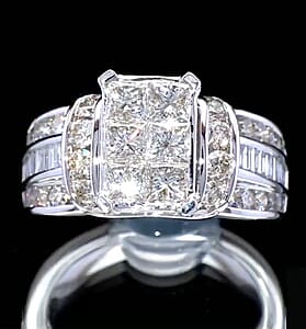 Diamond I3 3.00 ctw Ring in 14K White Gold (Size 7.0) 8.65 Grams