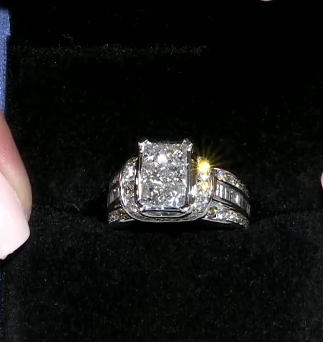 Diamond I3 3.00 ctw Ring in 14K White Gold (Size 7.0) 8.65 Grams image number 4