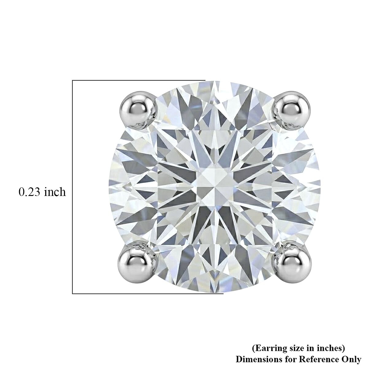 Certified Moissanite (D-E, VVS1- VVS2) 1.00 ctw Stud Earrings