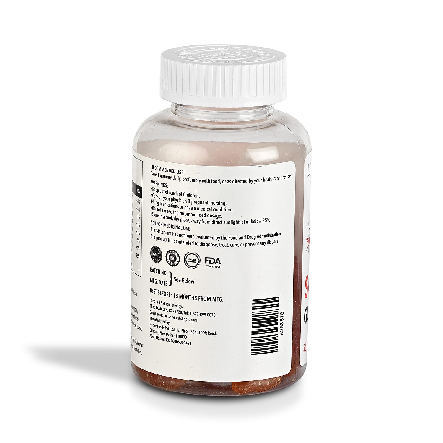 Saffron Gummies Supplement, Contains 60 gummies