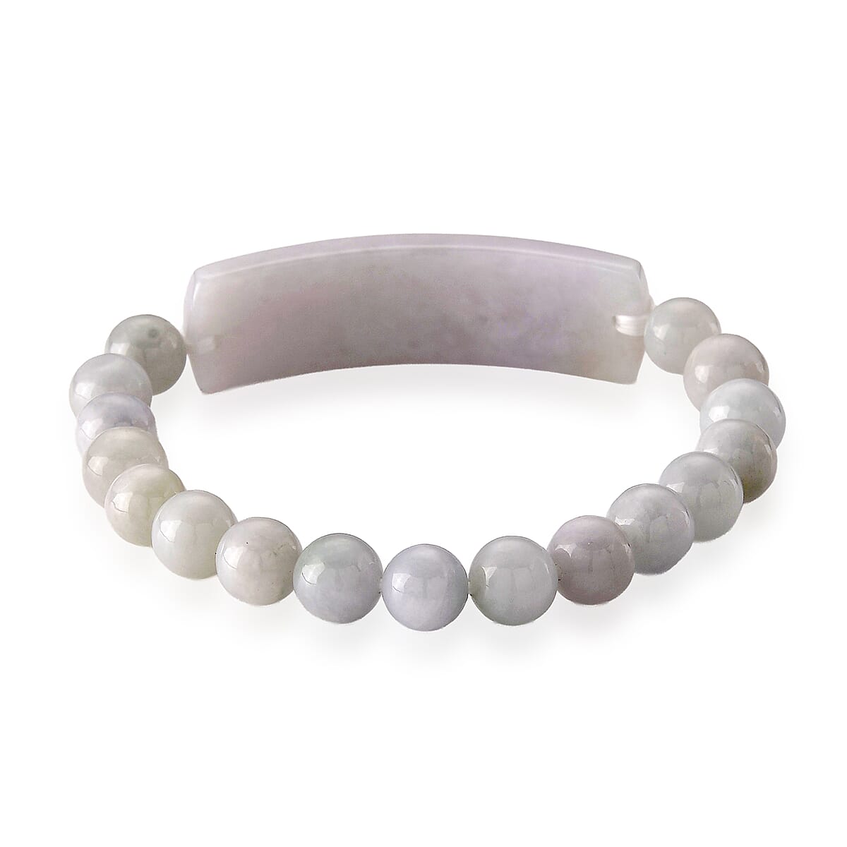 Natural Jade Beaded Stretch Bracelet 130.00 ctw image number 3