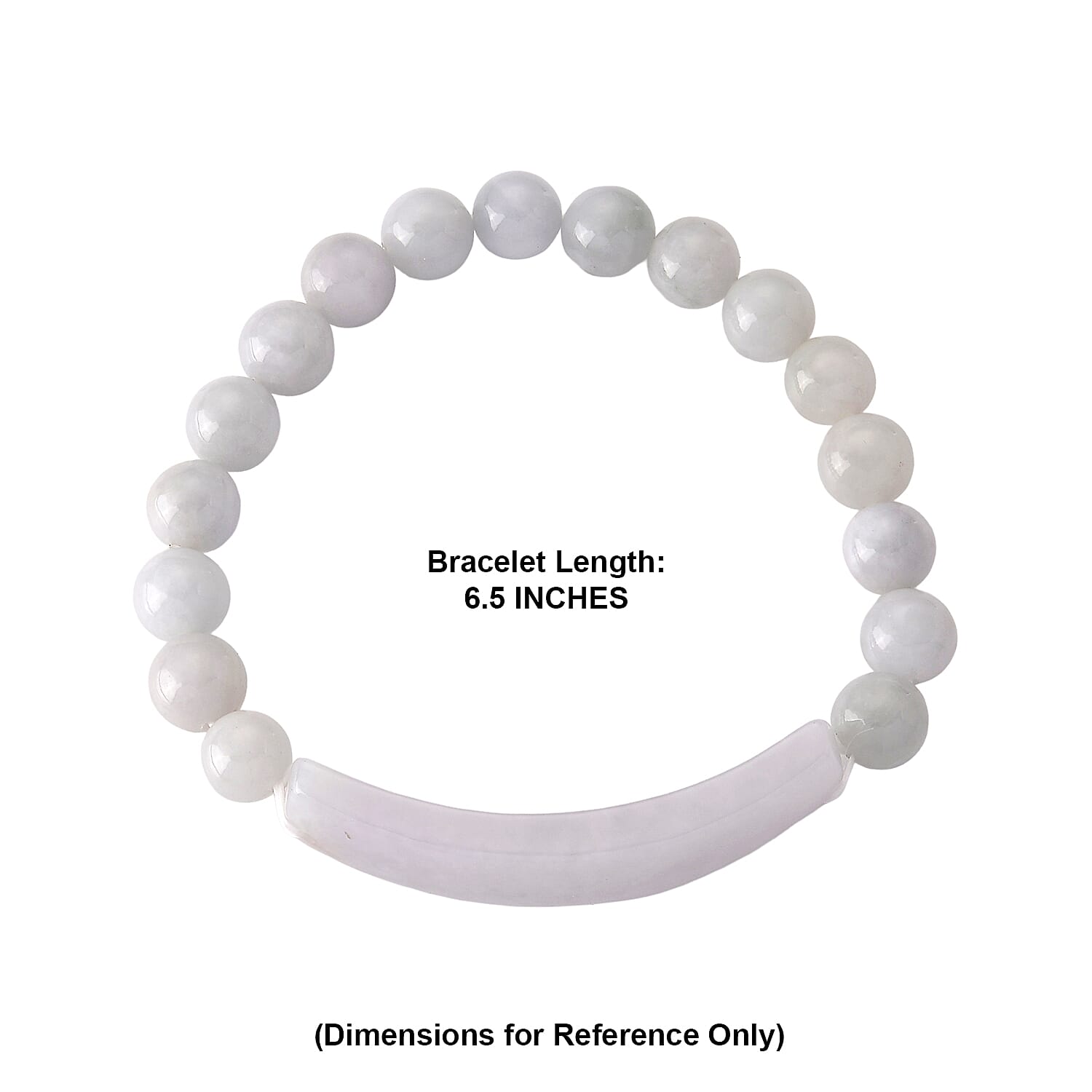 Natural Jade 130.00 ctw Beaded Stretch Bracelet