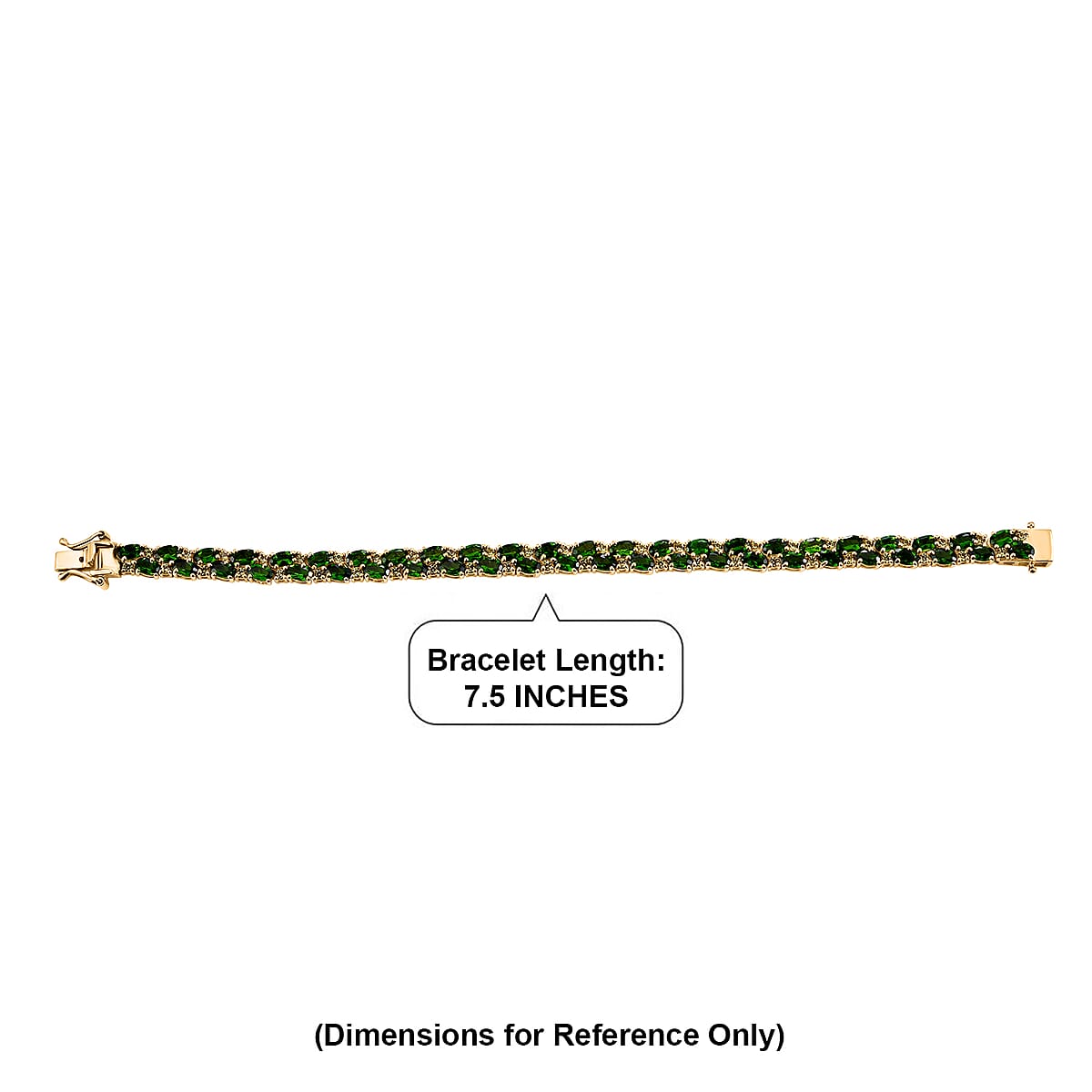 D'Joy Chrome Diopside and Yellow Sapphire 13.10 ctw Bracelet in 18K Vermeil Yellow Gold Over Sterling Silver (7.25 In) image number 4