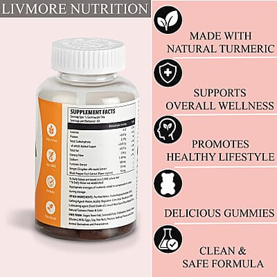 Turmeric Gummies Supplement, Contains 60 gummies